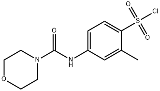 2-METHYL-4-[(MORPHOLINE-4-CARBONYL)AMINO]BENZENE-SULFONYL CHLORIDE 结构式