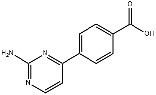 4-(2-氨基-4-嘧啶)苯甲酸 结构式