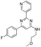 6-(4-FLUOROPHENYL)-N-(2-METHOXYETHYL)-2-PYRIDIN-3-YLPYRIMIDIN-4-AMINE 结构式