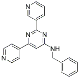 N-BENZYL-2-PYRIDIN-3-YL-6-PYRIDIN-4-YLPYRIMIDIN-4-AMINE 结构式