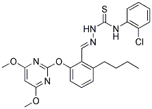 N-[1-AZA-2-[2-[(4,6-DIMETHOXYPYRIMIDIN-2-YL)OXY]-6-BUTYLPHENYL]ETHENYL]-N'-(2-CHLOROPHENYL)THIOUREA 结构式