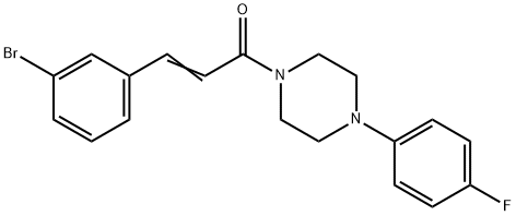 3-(3-BROMOPHENYL)-1-[4-(4-FLUOROPHENYL)PIPERAZINO]-2-PROPEN-1-ONE 结构式