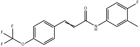 N-(4-FLUORO-3-METHYLPHENYL)-3-[4-(TRIFLUOROMETHOXY)PHENYL]ACRYLAMIDE 结构式