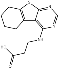 3-(5,6,7,8-TETRAHYDRO-BENZO[4,5]THIENO-[2,3-D]PYRIMIDIN-4-YLAMINO)-PROPIONIC ACID 结构式