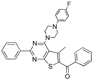 (4-(4-(4-FLUOROPHENYL)PIPERAZIN-1-YL)-5-METHYL-2-PHENYLTHIENO[2,3-D]PYRIMIDIN-6-YL)(PHENYL)METHANONE 结构式