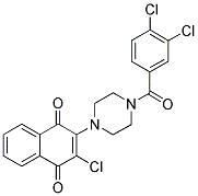 2-CHLORO-3-[4-(3,4-DICHLOROBENZOYL)PIPERAZIN-1-YL]NAPHTHOQUINONE 结构式