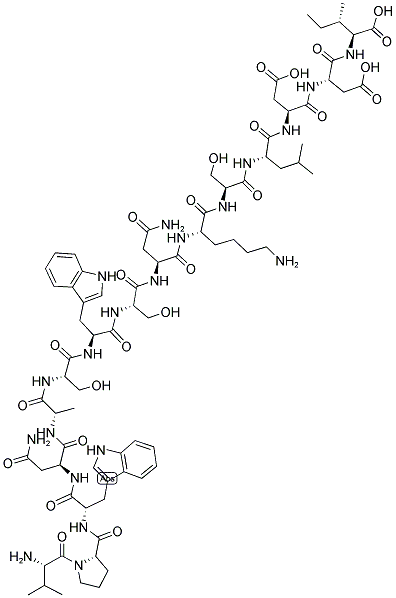 H-VAL-PRO-TRP-ASN-ALA-SER-TRP-SER-ASN-LYS-SER-LEU-ASP-ASP-ILE-OH 结构式