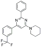 2-PHENYL-4-PIPERIDIN-1-YL-6-[3-(TRIFLUOROMETHYL)PHENYL]PYRIMIDINE 结构式