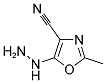 5-HYDRAZINO-2-METHYL-OXAZOLE-4-CARBONITRILE 结构式