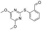 2-[(4,6-DIMETHOXYPYRIMIDIN-2-YL)THIO]BENZALDEHYDE 结构式