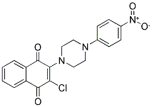 2-CHLORO-3-[4-(4-NITROPHENYL)PIPERAZIN-1-YL]NAPHTHOQUINONE 结构式
