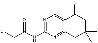 2-CHLORO-N-(7,7-DIMETHYL-5-OXO-5,6,7,8-TETRAHYDRO-QUINAZOLIN-2-YL)-ACETAMIDE 结构式
