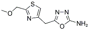 5-(2-METHOXYMETHYL-THIAZOL-4-YLMETHYL)-1,3,4-OXADIAZOL-2-YLAMINE 结构式