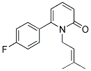 6-(4-FLUOROPHENYL)-1-(3-METHYLBUT-2-ENYL)PYRIDIN-2(1H)-ONE 结构式