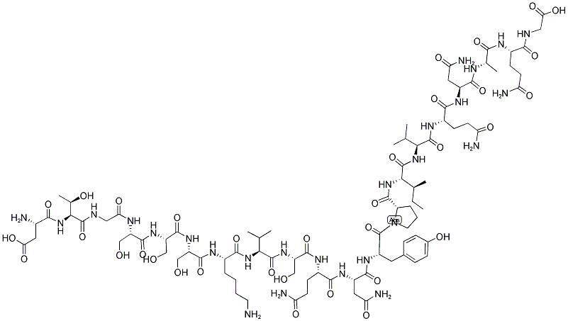 HIV-1 GAG POLYPROTEIN (121-140) 结构式
