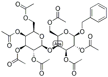 BENZYL 4-O-(2,3,4,6-TETRA-O-ACETYL-BETA-D-GALACTOPYRANOSYL)-2,3,6-TRI-O-ACETYL-BETA-D-GALACTOPYRANOSIDE 结构式