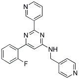 6-(2-FLUOROPHENYL)-2-PYRIDIN-3-YL-N-(PYRIDIN-4-YLMETHYL)PYRIMIDIN-4-AMINE 结构式