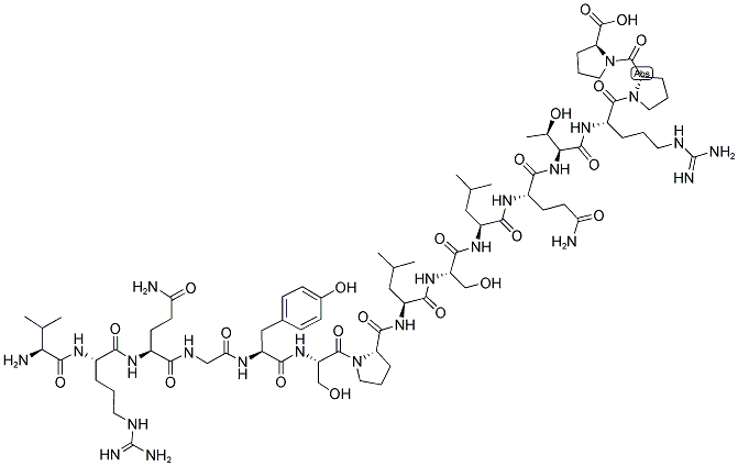 H-VAL-ARG-GLN-GLY-TYR-SER-PRO-LEU-SER-LEU-GLN-THR-ARG-PRO-PRO-OH 结构式