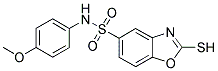 2-MERCAPTO-BENZOOXAZOLE-5-SULFONIC ACID (4-METHOXY-PHENYL)-AMIDE 结构式