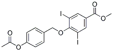 3,5-DIIODO-4-(4-ACETOXYPHENYLMETHOXY)-BENZOIC ACID METHYL ESTER 结构式