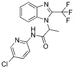 N-(5-CHLORO-2-PYRIDINYL)-2-[2-(TRIFLUOROMETHYL)-1H-1,3-BENZIMIDAZOL-1-YL]PROPANAMIDE 结构式