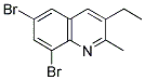 6,8-DIBROMO-3-ETHYL-2-METHYLQUINOLINE 结构式