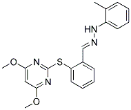 1,2-DIAZA-1-(2-METHYLPHENYL)-3-[2-[(4,6-DIMETHOXYPYRIMIDIN-2-YL)THIO]PHENYL]PROP-2-ENE 结构式