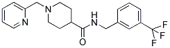 1-(2-PYRIDINYLMETHYL)-N-(3-(TRIFLUOROMETHYL)BENZYL)PIPERIDINE-4-CARBOXAMIDE 结构式