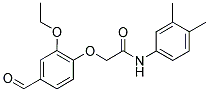 N-(3,4-DIMETHYLPHENYL)-2-(2-ETHOXY-4-FORMYLPHENOXY)ACETAMIDE 结构式