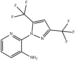 2-[3,5-BIS(TRIFLUOROMETHYL)-1H-PYRAZOL-1-YL]-3-PYRIDINAMINE 结构式