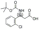 BOC-(R)-3-氨基-3-(2-氯苯基)-丙酸 结构式