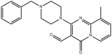 2-(4-BENZYL-PIPERAZIN-1-YL)-9-METHYL-4-OXO-4H-PYRIDO[1,2-A]PYRIMIDINE-3-CARBALDEHYDE 结构式