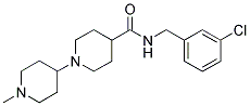 N-(3-CHLOROBENZYL)-1-(1-METHYLPIPERIDIN-4-YL)PIPERIDINE-4-CARBOXAMIDE 结构式