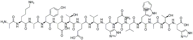 AKAYDTEVHNVWATH 结构式