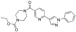 4-[6-(1-PHENYL-1H-PYRAZOL-4-YL)-PYRIDINE-3-CARBONYL]-PIPERAZINE-1-CARBOXYLIC ACID ETHYL ESTER 结构式