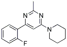 4-(2-FLUOROPHENYL)-2-METHYL-6-PIPERIDIN-1-YLPYRIMIDINE 结构式