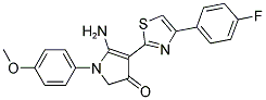 5-AMINO-4-[4-(4-FLUORO-PHENYL)-THIAZOL-2-YL]-1-(4-METHOXY-PHENYL)-1,2-DIHYDRO-PYRROL-3-ONE 结构式