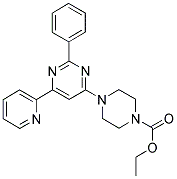 4-(2-PHENYL-6-PYRIDIN-2-YL-PYRIMIDIN-4-YL)-PIPERAZINE-1-CARBOXYLIC ACID ETHYL ESTER 结构式
