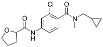 N-(2-CYCLOPROPYLMETHYL)-N-METHYL-4-(TETRAHYDROFURAN-2-YLCARBONYLAMINO)-2-CHLOROBENZAMIDE 结构式