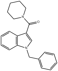(1-Benzyl-1H-indol-3-yl)(piperidino)methanone 结构式