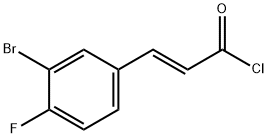 (E)-3-(3-溴-4-氟苯基)丙烯酰氯 结构式