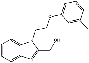 (1-[2-(3-METHYLPHENOXY)ETHYL]-1H-BENZIMIDAZOL-2-YL)METHANOL 结构式