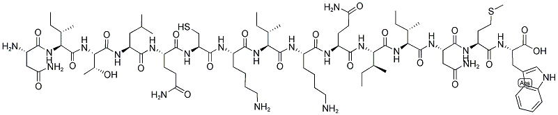 H-Asn-Ile-Thr-Leu-Gln-Cys-Lys-Ile-Lys-Gln-Ile-Ile-Asn-Met-Trp-OH 结构式