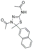 N-[4-ACETYL-5-METHYL-5-(2-NAPHTHYL)-4,5-DIHYDRO-1,3,4-THIADIAZOL-2-YL]ACETAMIDE 结构式