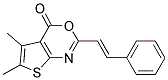 5,6-DIMETHYL-2-[(E)-2-PHENYLVINYL]-4H-THIENO[2,3-D][1,3]OXAZIN-4-ONE 结构式