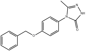 4-[4-(BENZYLOXY)PHENYL]-5-METHYL-2,4-DIHYDRO-3H-1,2,4-TRIAZOL-3-ONE 结构式