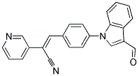 (Z)-3-[4-(3-FORMYL-1H-INDOL-1-YL)PHENYL]-2-(3-PYRIDINYL)-2-PROPENENITRILE 结构式