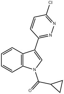 [3-(6-CHLORO-3-PYRIDAZINYL)-1H-INDOL-1-YL](CYCLOPROPYL)METHANONE 结构式