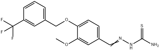 (E)-2-(3-甲氧基-4-((3-(三氟甲基)苄基)氧基)亚苄基)肼-1-硫代碳酰胺 结构式
