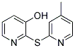 2-[(4-METHYLPYRIDIN-2-YL)SULFANYL]PYRIDIN-3-OL 结构式